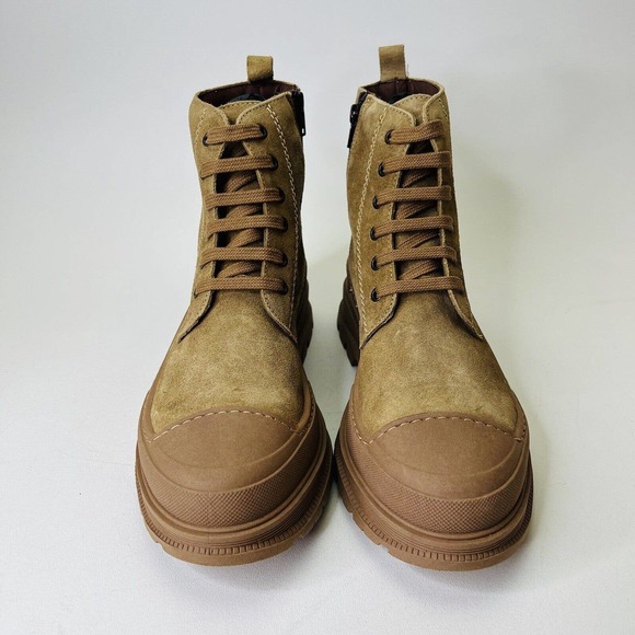 Hee Women’s Leather Lace-Up Boots US 9.5-10 Tan Mushroom‎ - Picture 2 of 8